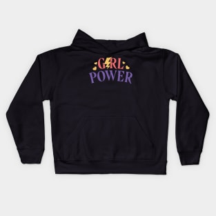 Girl Power Cute Social Distancing Purple Yellow FaceMask for Fierce Strong Girls Kids Hoodie